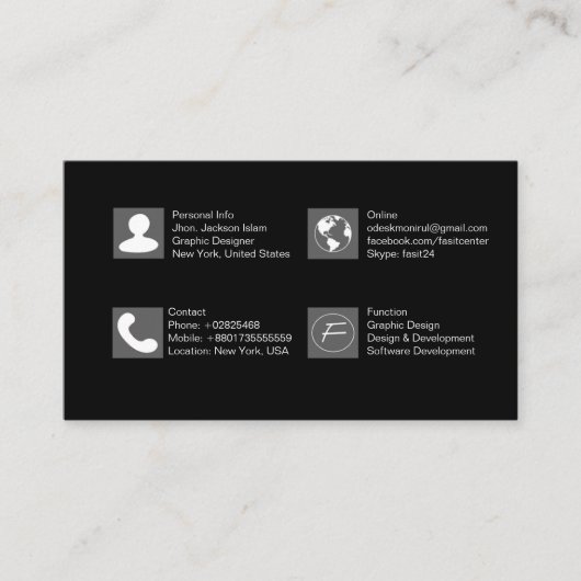 Avec le code QR - Boost Carte de visite (Devant)