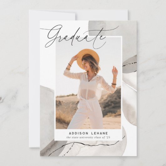 Avec le flux | Faire-part d'obtention d'une licenc (Devant)