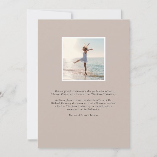 Avec le flux | Faire-part d'obtention d'une licenc (Dos)