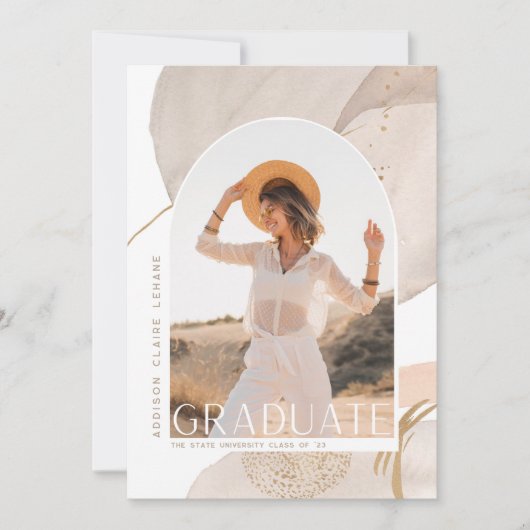 Avec le flux | Faire-part d'obtention d'une licenc (Devant)