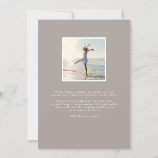 Avec le flux | Faire-part d'obtention d'une licenc (Dos)