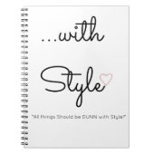 … avec le journal de spirale de style (Devant)