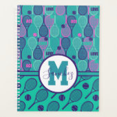 Avec le nom Minty et des raquettes de tennis viole (Devant)