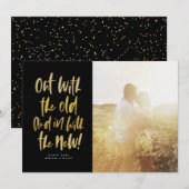 Avec le nouveau moderne heureux carte photo de nou (Devant / Derrière)