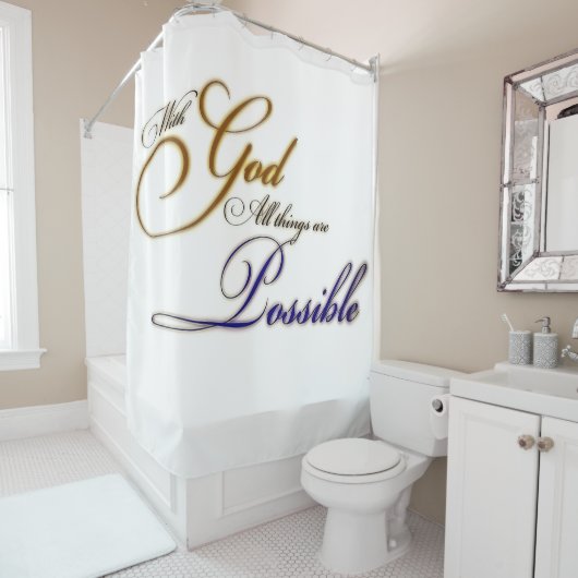 avec le rideau de douche de Dieu (En situation)