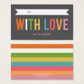 Avec les étiquettes de cadeaux personnalisées d'am (Devant & derrière)