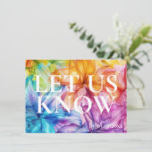 Avec les exigences du menu Ethereal Bloom RSVP (Debout devant)