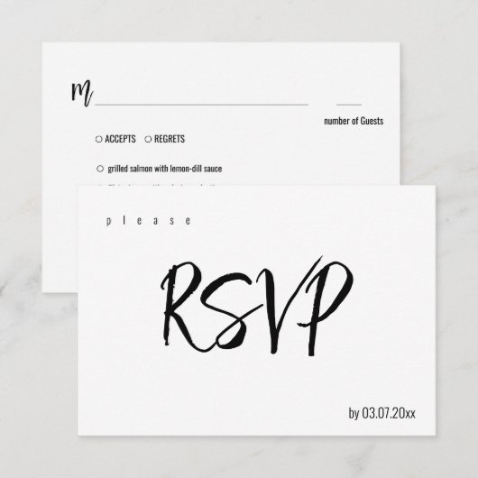 Avec MENU choix 💍 minimaliste Élégant (Devant / Derrière)