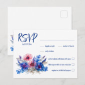 💍 Avec menu Cornflowers & Lavender Carte postale  (Devant / Derrière)