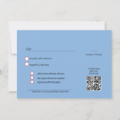 😍 Avec menu mariage Carte RSVP Fleurs de pré (Dos)