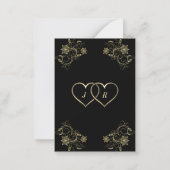 Avec modèle de cartons d'invitation de mariage or (Dos)