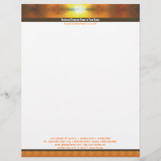 Avec Motif Double en-tête de lettre de frontière de coucher