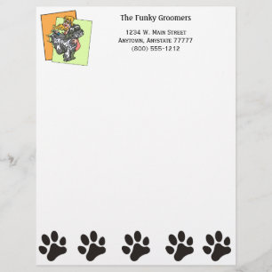 Avec Motif En-tête de la lettre d'affaires Dog Grooming