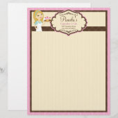 Avec Motif En-tête de lettre blond 2 du petit gâteau D12 de (Devant / Derrière)