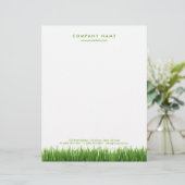 Avec Motif En-tête de lettre d'affaires d'herbe verte (Debout devant)