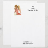 Avec Motif En-tête de lettre d'ange (Devant / Derrière)