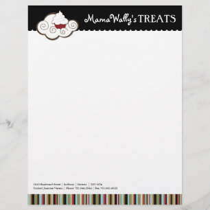 Avec Motif En-tête de lettre de boulangerie