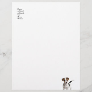 Avec Motif En-tête de lettre de chiot