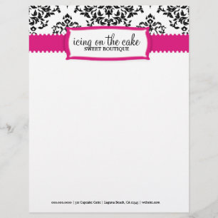 Avec Motif En-tête de lettre de fraise de la cerise sur le