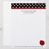 Avec Motif En-tête de lettre de Ladybug Company (Devant / Derrière)