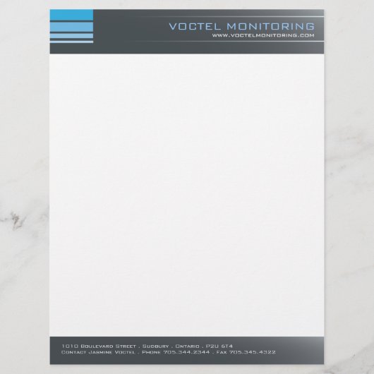 Avec Motif En-tête de lettre d'entreprise moderne (Devant)