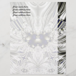 Avec Motif En-tête de lettre Fleur Noire