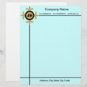 Avec Motif En-tête de lettre monogramme (Devant / Derrière)