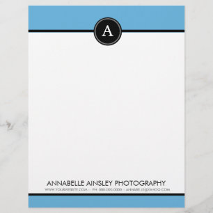 Avec Motif En-tête de lettre Monogramme vert noir et bleu