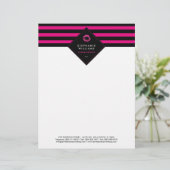 Avec Motif En-tête de lettre rose et noir chic de (Debout devant)