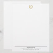 Avec Motif En-tête de lettre simple simple de monogramme de (Devant / Derrière)