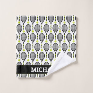 Avec nom 🎾 noir, vert, blanc 🎾 tennis
