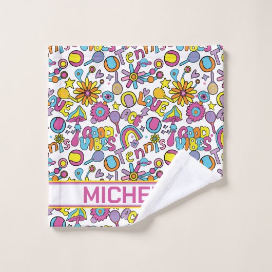 Avec nom 🎾 Pâte super tennis (Gant de toilette)