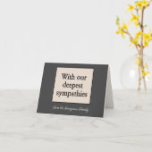 "Avec nos plus profondes sympathies" Carte de Symp (Fleur jaune)