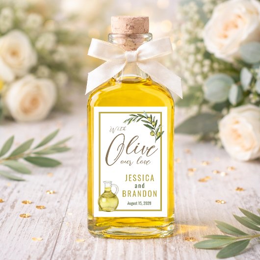 Avec Olive Notre Amour Étiquette de Bouteille de M
