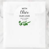 Avec Olive Our Love, Olive Oil Circle Stickers (Sac)