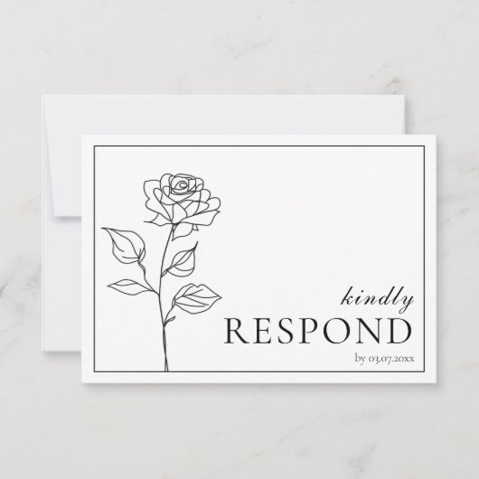 Avec options alimentaires RSVP Bloom intemporel (Devant)