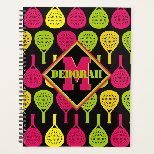 Avec padel monogramme Neon Rally Planner (Devant)