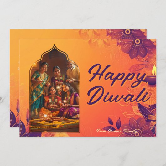 Avec photo et texte personnalisé Carte Spark & Spi (Devant / Derrière)