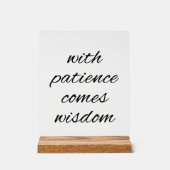 Avec signe acrylique Patience (Recto)