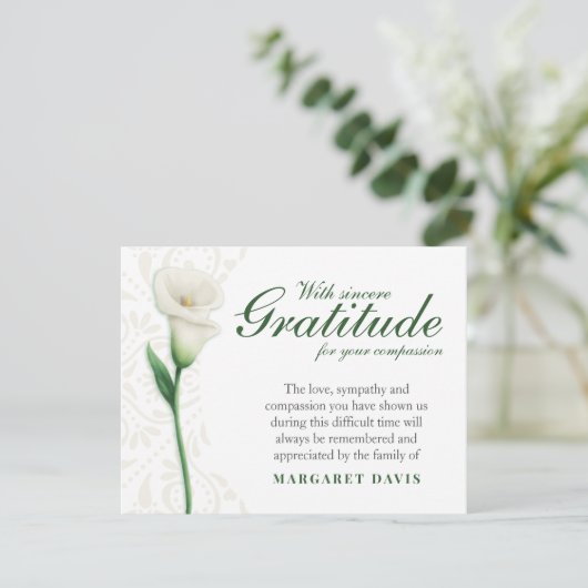 Avec Sincère Gratitude Merci funéraire (Debout devant)