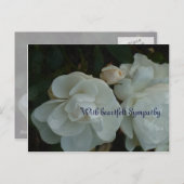 Avec sincères condoléances - Carte de condoléances (Devant / Derrière)