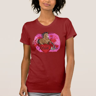 Avec T-shirt de dames d'amour le petit
