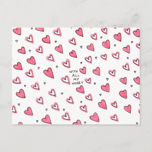 Avec tout mon coeur - Carte postale (Devant)