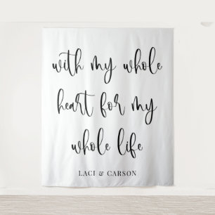 avec tout mon coeur signe de tapisserie mariage