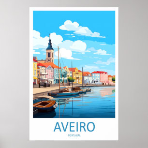Aveiro Affiche Vintage Parc Voyage Ski National