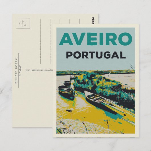 Aveiro lagoon Portugal Briefkaart (Voorkant / Achterkant)