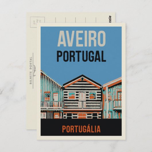 Aveiro Portugal Briefkaart (Voorkant / Achterkant)