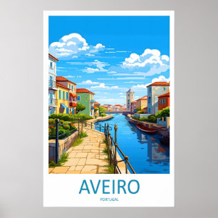 Aveiro Ski Reispark Nationaal Vintage Poster