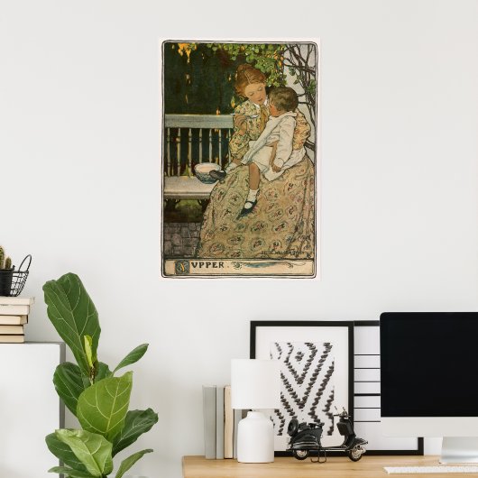 Avendondmaal door Jessie Willcox Smith Poster (Thuiskantoor)