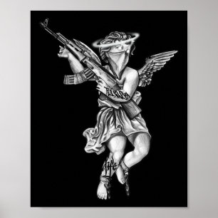 Avenging Angel Sinner Chicano Tattoo Poster